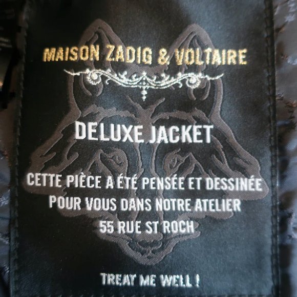 Zadig & Voltaire Vito Stars Blazer Black Size 36 One-Button Jacket - Picture 6 of 8